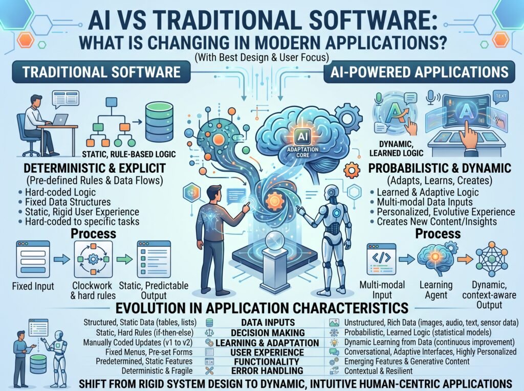 AI vs Traditional Software What Is Changing in Modern Applications