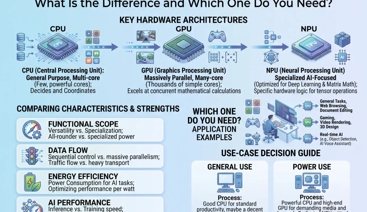 CPU vs GPU vs NPU What Is the Difference and Which One Do You Need