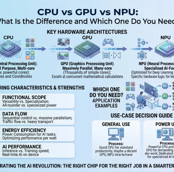 CPU vs GPU vs NPU What Is the Difference and Which One Do You Need
