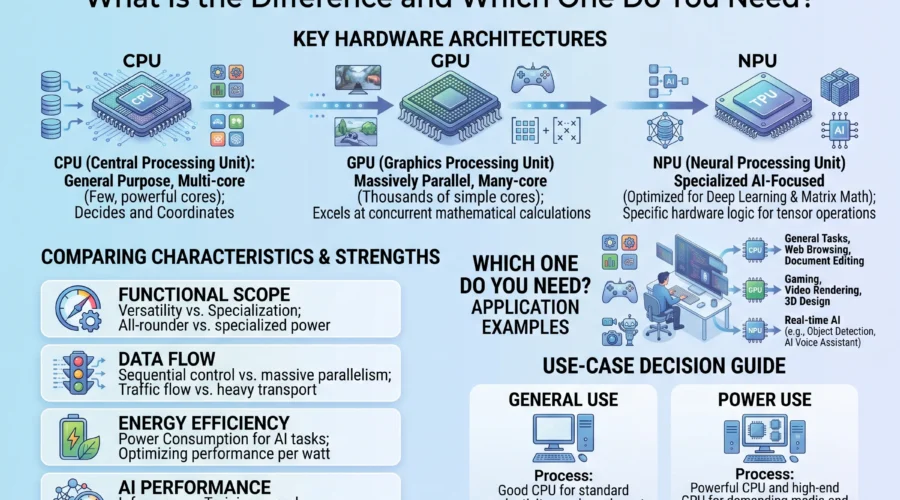 CPU vs GPU vs NPU What Is the Difference and Which One Do You Need