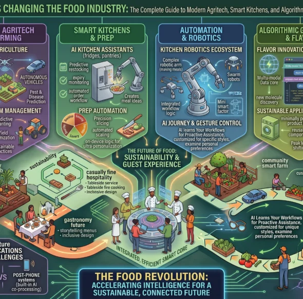 How AI Is Changing the Food Industry The Complete Guide to Modern Agritech, Smart Kitchens, and Algorithmic Gastronomy