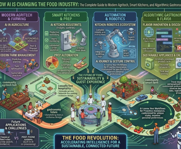 How AI Is Changing the Food Industry The Complete Guide to Modern Agritech, Smart Kitchens, and Algorithmic Gastronomy