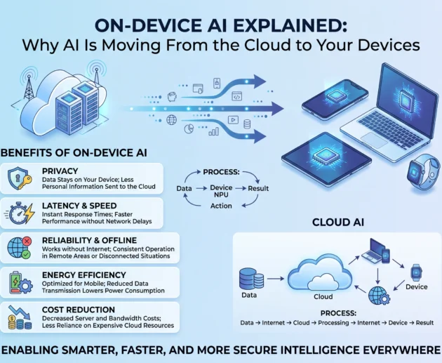 On-Device AI Explained Why AI Is Moving From the Cloud to Your Devices