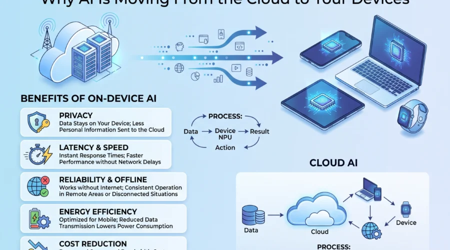 On-Device AI Explained Why AI Is Moving From the Cloud to Your Devices