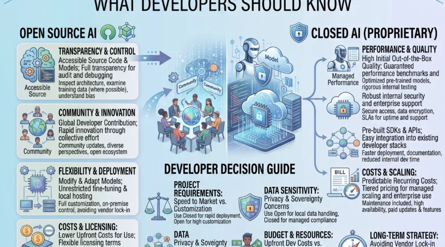Open Source AI vs Closed AI What Developers Should Know