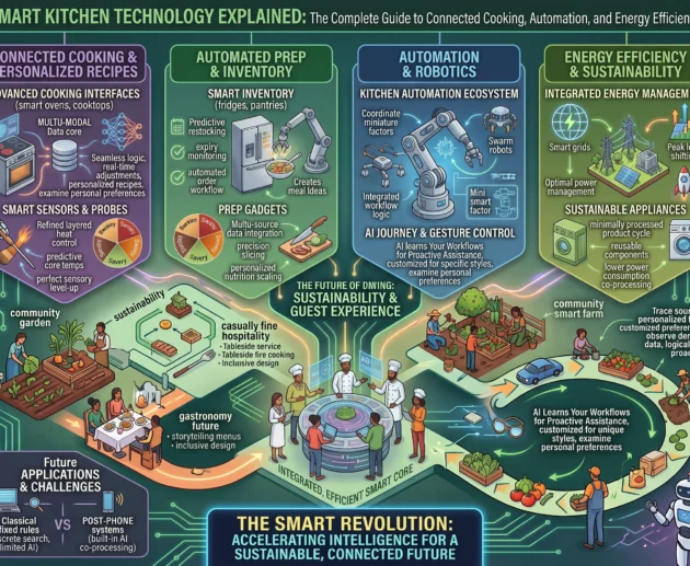 Smart Kitchen Technology Explained The Complete Guide to Connected Cooking, Automation, and Energy Efficiency